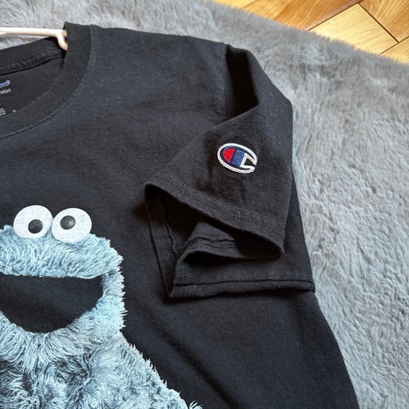 EEUC CHAMPION Cookie Monster black t-shirt - Picture 4 of 4